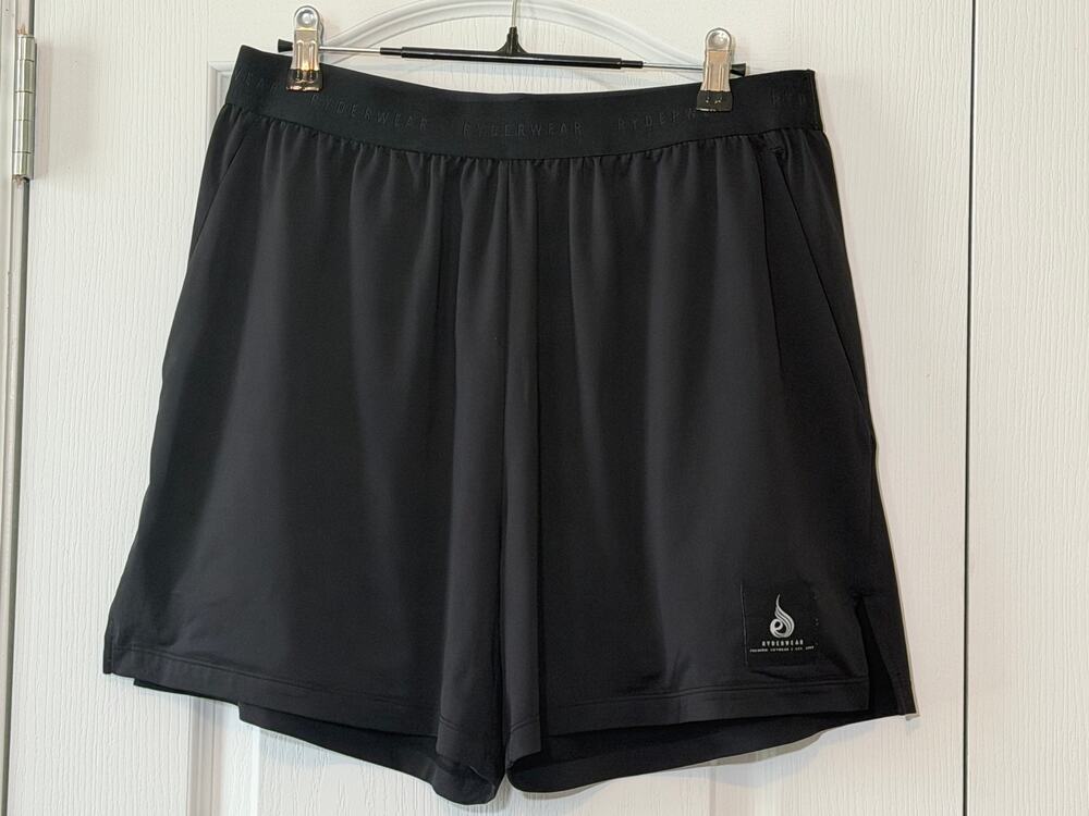 Ryderwear Mens 5" Training Shorts Black Size L-Gym Workout Running Active